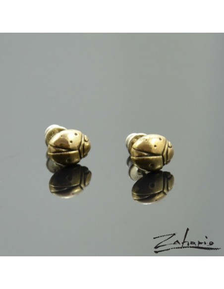 Earrings Ladybugs Bronze