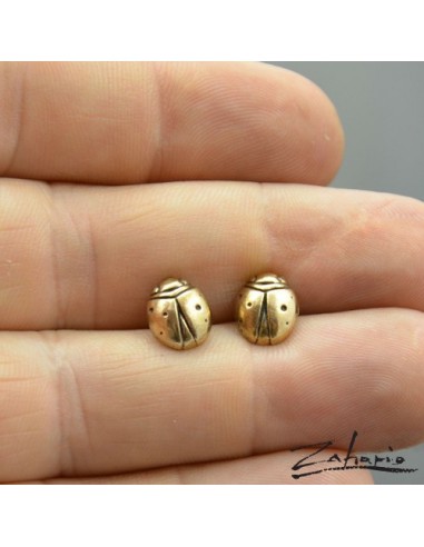 Earrings Ladybugs Bronze