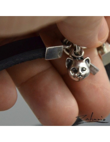 Bracelet Head Kitty Silver