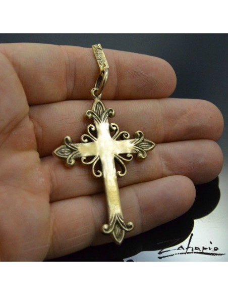 Pendant Cross Decorated Bronze