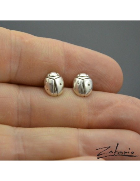 Earrings Ladybugs Silver