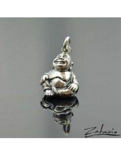 Pendant Laughing Buddha Silver 2
