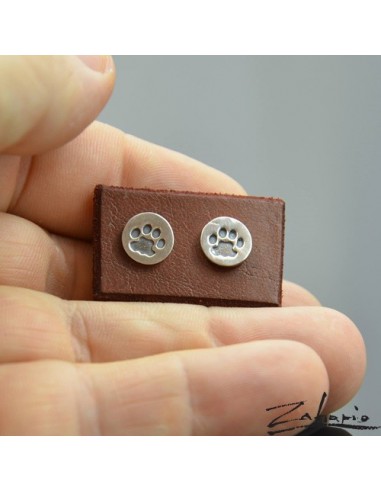 Earrings Cat Paw Silver