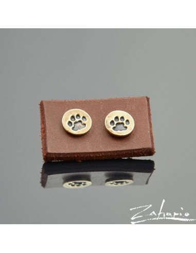 Earrings Cat Paw Bronze