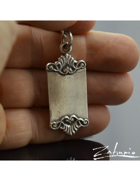 Pendant Xeranthemum Decorated Silver