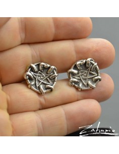 Spinki Cthulhu Symbol Starszych Bogów Srebro 2