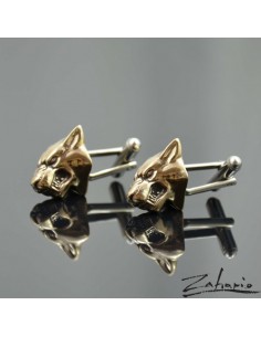 Spinki Wilki Brąz 2