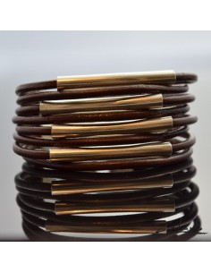 Bransoleta Schody Do Nieba Brązowa Srebro