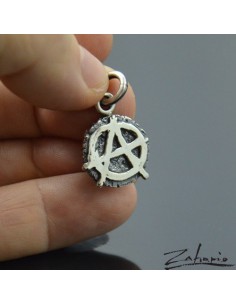 Pendant Anarchist Sign Silver 2