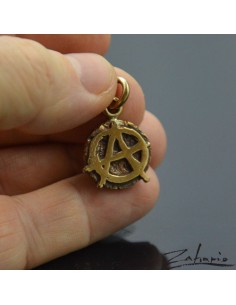 Pendant Anarchist Sign Bronze 2