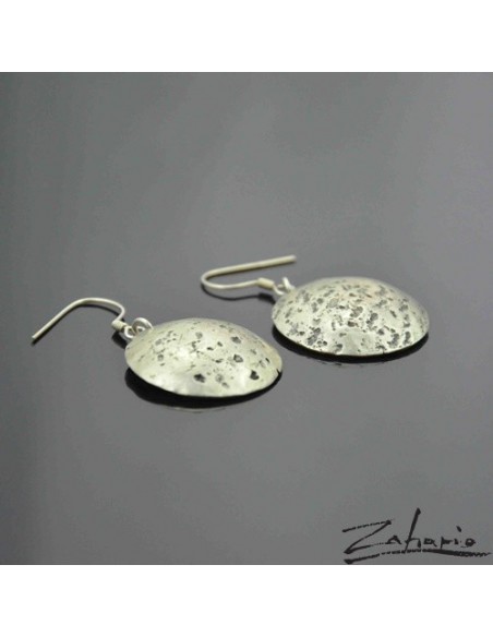 Earrings Round Destroy Silver