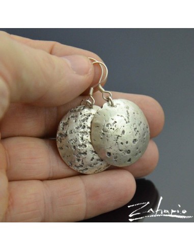 Earrings Round Destroy Silver