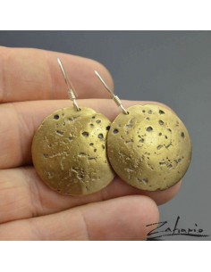 Earrings Round Destroy Bronze 2
