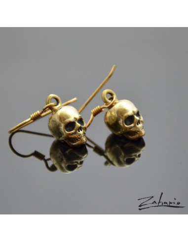 Earrings Skulls Bronze