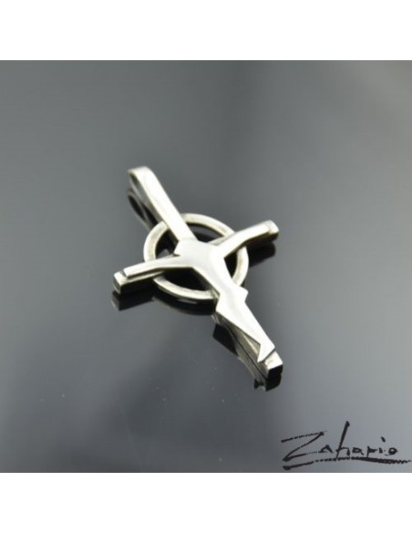 Pendant Cross with Jesus Silver