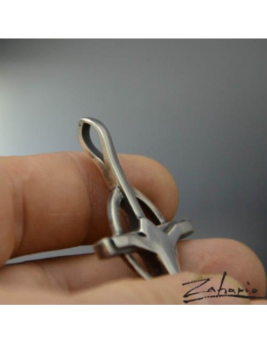 Pendant Cross with Jesus Silver