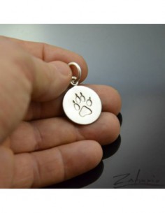 Pendant Big Dog Paw Silver 2