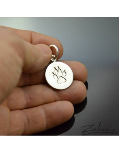 Pendant Big Dog Paw Silver