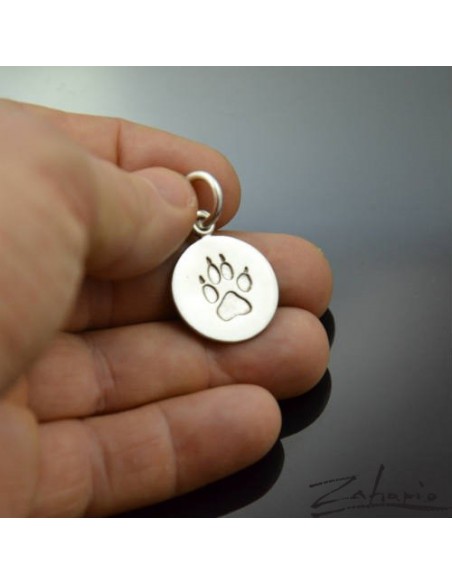 Pendant Big Dog Paw Silver