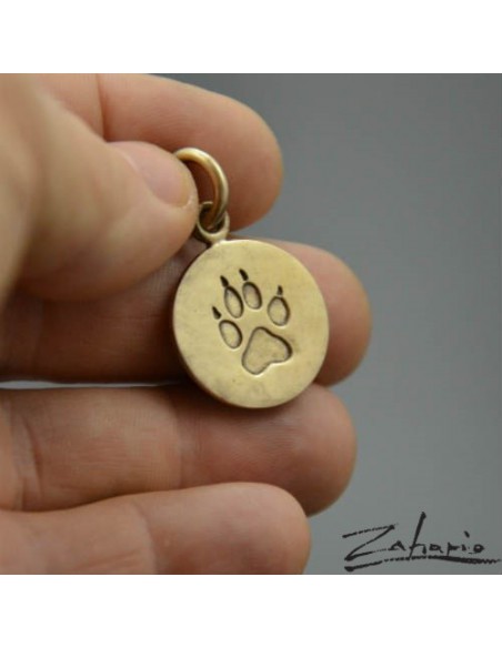 Pendant Big Dog Paw Bronze