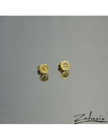 Earrings Dog Paw Gold Plated 24k