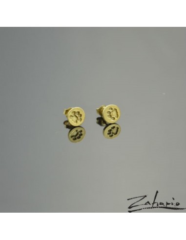 Earrings Cat Paw Gold Plated 24k