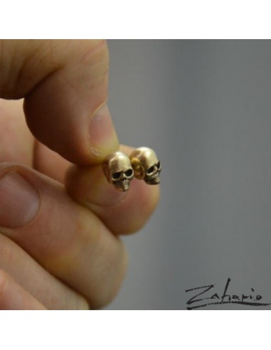 Kolczyki Czaszki Brąz
