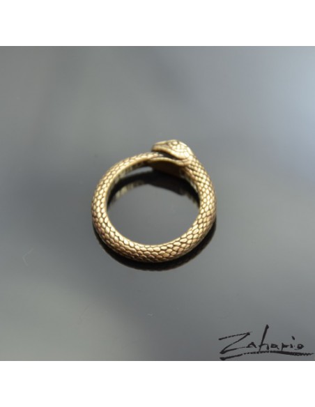 Ring Snake Uroboros Bronze