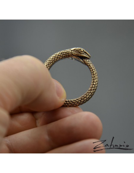 Ring Snake Uroboros Bronze