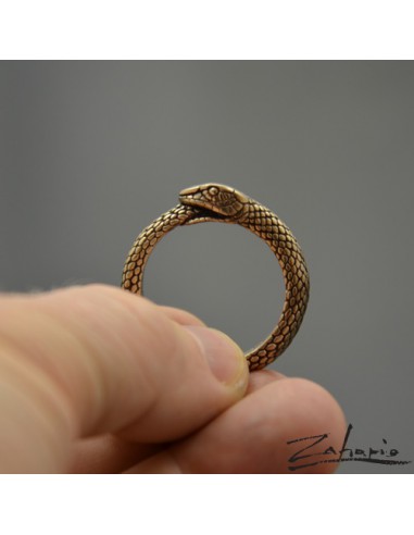 Ring Snake Uroboros Bronze