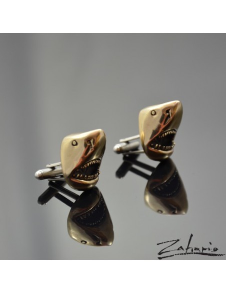 Spinki Szczęki Rekiny Brąz