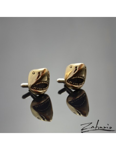 Spinki Szczęki Rekiny Brąz