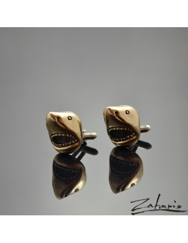 Spinki Szczęki Rekiny Brąz