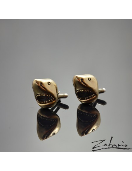 Spinki Szczęki Rekiny Brąz