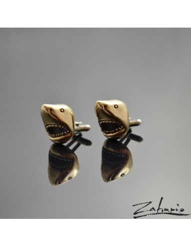 Spinki Szczęki Rekiny Brąz