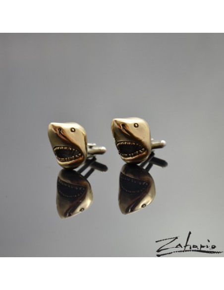 Spinki Szczęki Rekiny Brąz