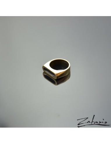 Ring with Black Enamel Bronze