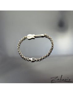 Bracelet Playing Guitar Silver