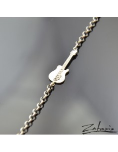 Bracelet Playing Guitar Silver 2