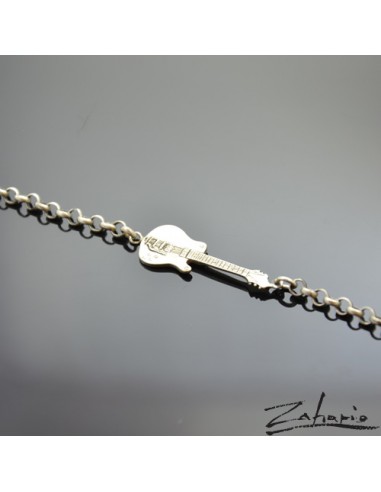 Bracelet Playing Guitar Silver