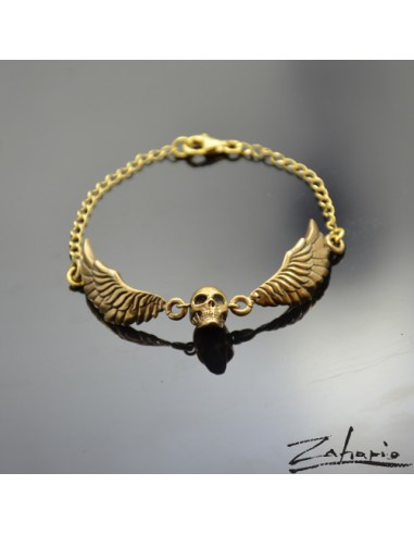 Bracelet  Skull with Wings Bronze