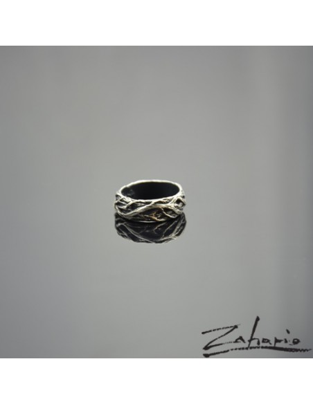 Pierścień Korzenie Srebro