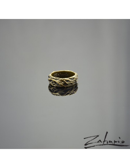 Pierścień Korzenie Brąz