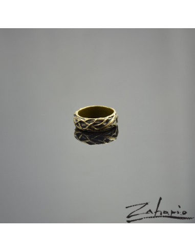 Pierścień Korzenie Brąz