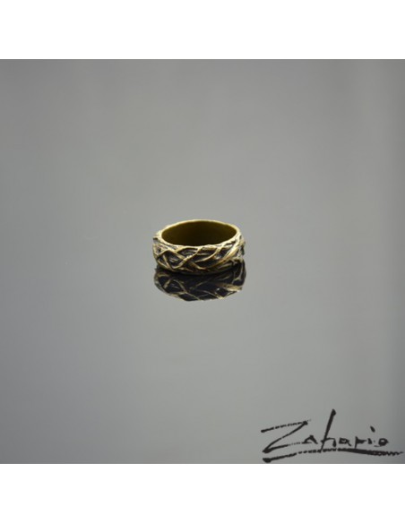 Pierścień Korzenie Brąz