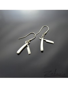 Earrings Razor Silver 2