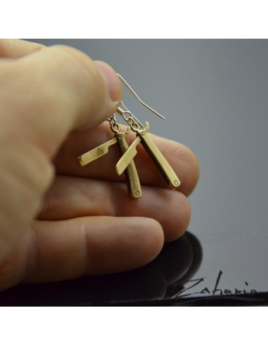 Earrings Razor Bronze
