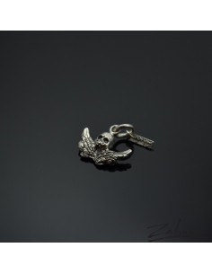 Pendant Skull with Wings Silver 2