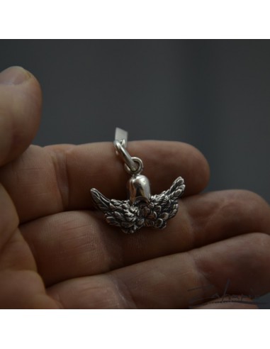 Wisior Czacha ze Skrzydłami Srebro