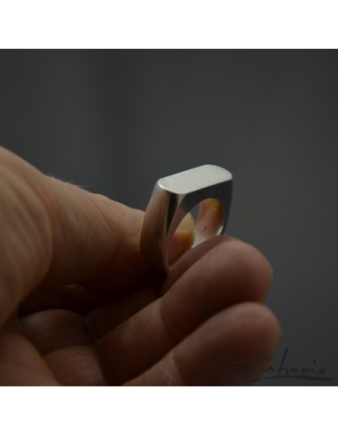 Pierścień Geometric Srebro